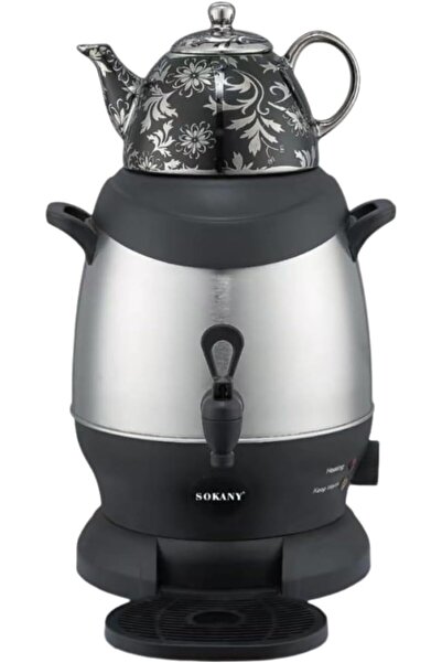 SOKANY Electric Samovar Kettle, 4L Capacity, 1350W, 360° Cordless Base, Flora...
