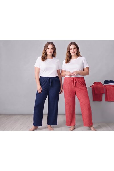 chiara grazia Battal Boy Cotton Wide-Leg Winter Pajama Pants
