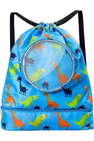 TERRIFI Drawstring Backpack for Sports and Gym with Shoe Compartment Water Re...