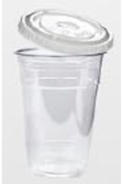 Zaprus 100 Pack 16 oz Clear Plastic Cups with Flat Lids – Disposable BPA-Free...