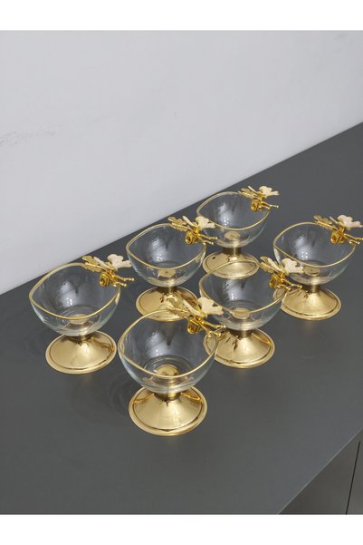 PARILTI HOME COLLECTİON Σετ 6 στρογγυλών κυματιστών και διαμορφωμένων μπολ, Μ...