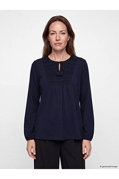 LC Waikiki Timeless Clothing & Timeless Choices Tie-Back Collar Embroidered B...