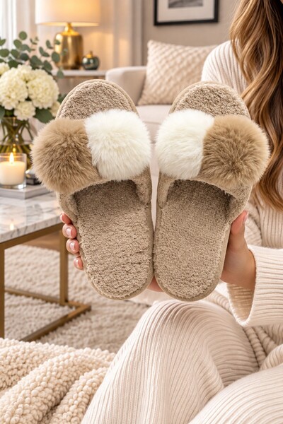 Moda Frato 3'lü Paket LOVELY Kapalı Kadın Terlik Ev Terliği Ses Yapmayan Taban Yumuşak Rahat Terlik