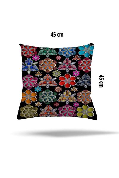 on the clouds Față de pernă cu fermoar ascuns cu model de flori cu flamingo geometric Husă de pernă pentru scaun