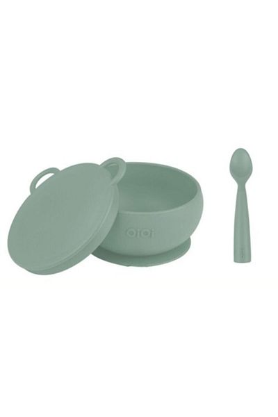 OiOi Set of 2 Bowl with Lid, River Green, Nam Nam Spoon River Green