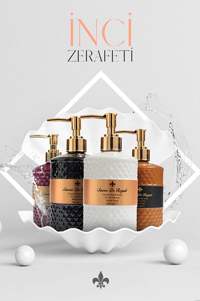 Savon De Royal Luxury Vegan Pearl Liquid Soap Mixed Pack 4 X 500 ml