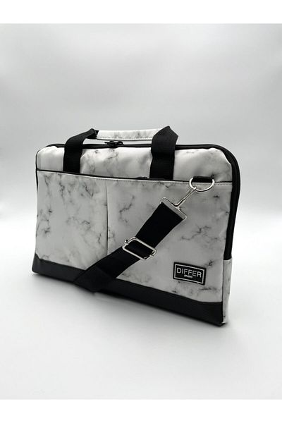 Differ Studio 13.3'' & 14'' Inch Marble Patterned White Laptop/Macbook/notebook/computer/briefcase