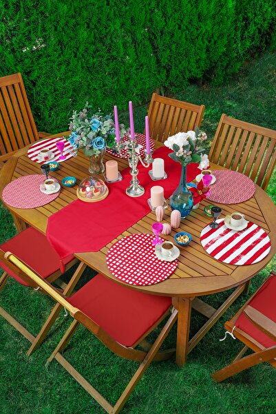 Realhomes طقم عداء علوي مكون من 6+1 رسم هندسي أحمر