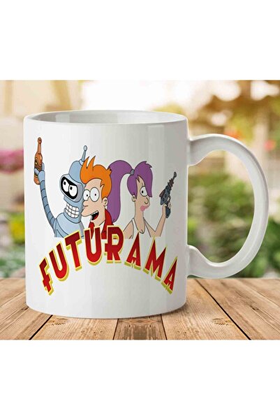 ART HEDİYE كوب مطبوع على الجانبين من Futurama Animation Line