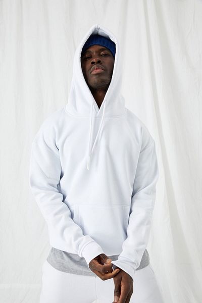 gothamvibes Hanorac alb oversize pentru bărbați