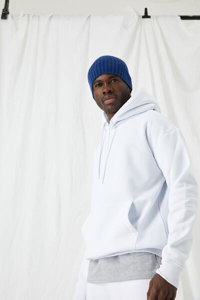 gothamvibes Чоловіча велика біла худі з капюшоном