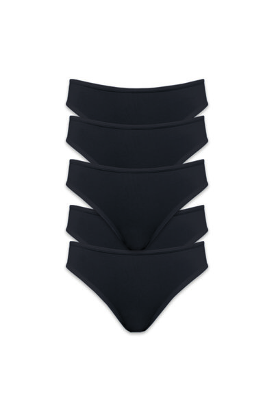 PIRLANTA Kadın Modal Slip 5'lı Siyah