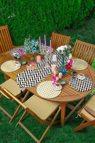 Realhomes 6+1 bucăți foi de aur forme geometrice design special Supla Runner Set