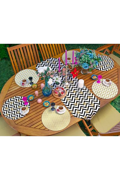 Realhomes 6+1 bucăți foi de aur forme geometrice design special Supla Runner Set