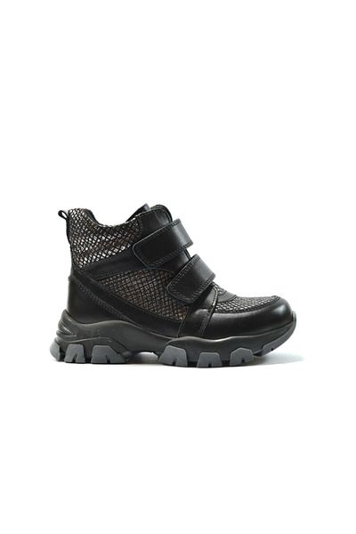 PİNKY PİNKY 770 Γνήσιο Δερμάτινο Μαύρο Ορθοπεδικό Velcro Κοριτσίστικες Μπότες 26-36