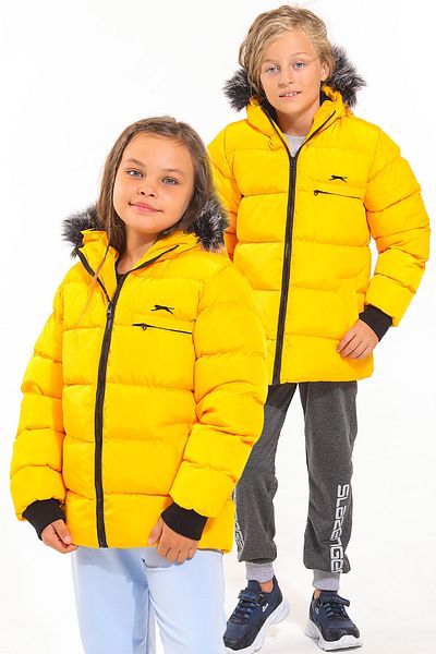 Slazenger Calisto Unisex Children's Jacket & Coat Yellow St21jc006