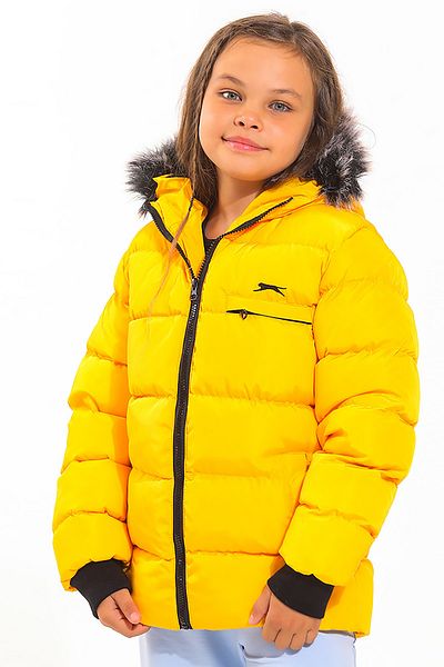 Slazenger Calisto Unisex Children's Jacket & Coat Yellow St21jc006