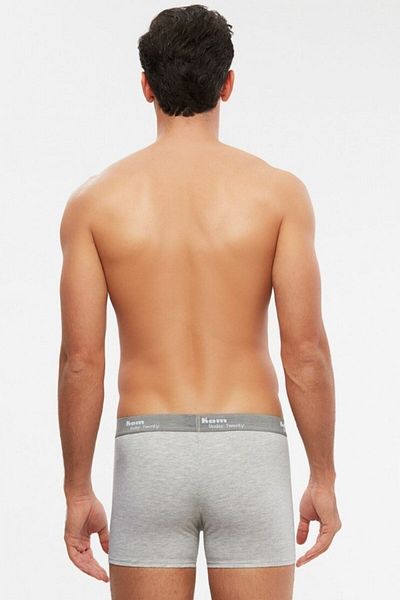 Kom Tight 2-pack 94 Cotton 6 Elastane Ανδρικό Boxer Grey