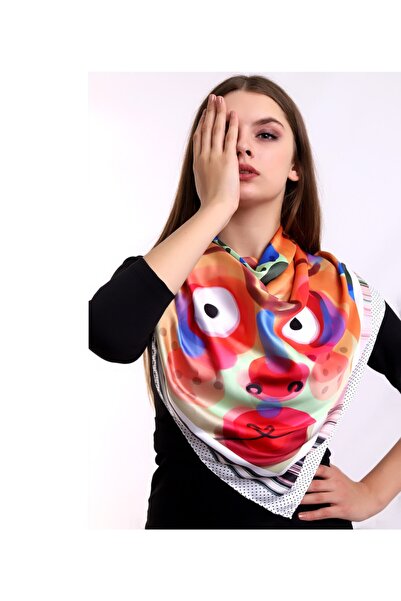 SEDDEN Kadın Puantiye Desenli Renkli Şal