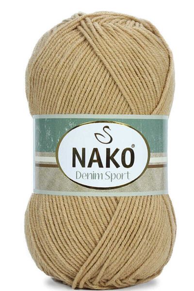 NAKO Denim Sport 3340 Σκούρο Μπεζ Βαμβακερό Πλεκτό Σχοινί 100 Γρ.
