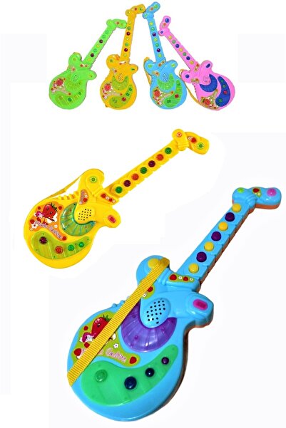 Genel Markalar Bambapaw Işıklı Türkçe Sesli Müzikli Gitar 36 Cm Pilli Gitar