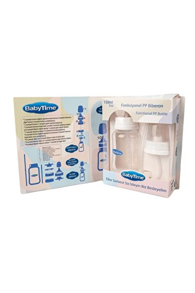 Babytime Bt084 Fonksiyonel Pp Biberon 150 ml - Eller Serbest Biberon