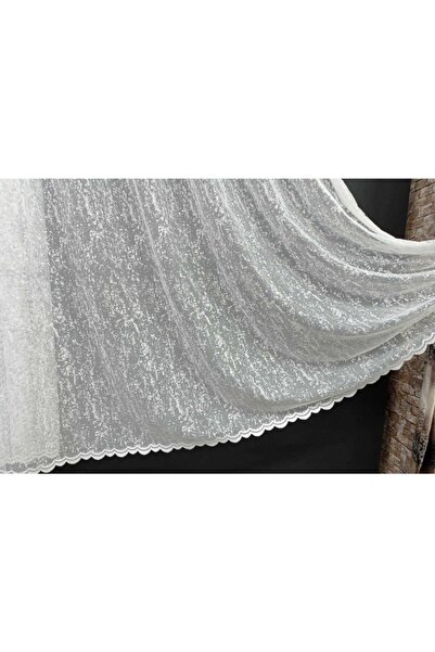 GOGOPERDE Bulut Desen Örme Tül Perde 1/2 Pileli