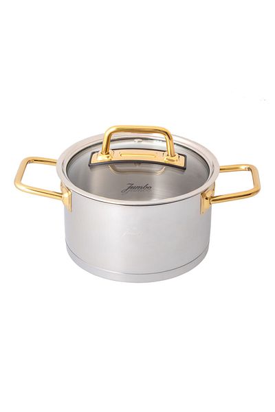 Jumbo Assos Midi 3-Piece Titanium Gold Pot Set