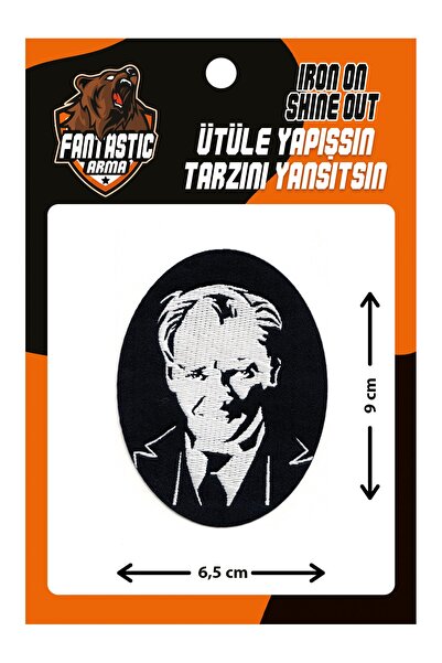 FANTASTIC ARMA Ütü Ile Yapışan Dokuma Arma Atatürk, Atatürk Portre Modeli