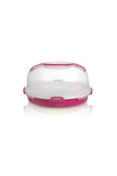 Melkan Home Cake Jar with Chamber & Cake Jar with 7 Liter + 2.5 Liter Chamber Milenyum Pink