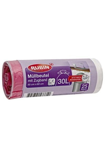 Rubin Garbage Bag with String - 30 Liters 50x60 Cm 25 Pieces