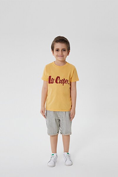 Lee Cooper تي شيرت للأولاد بشعار Londonlogo برقبة دائرية ساري 212 LCB 242005