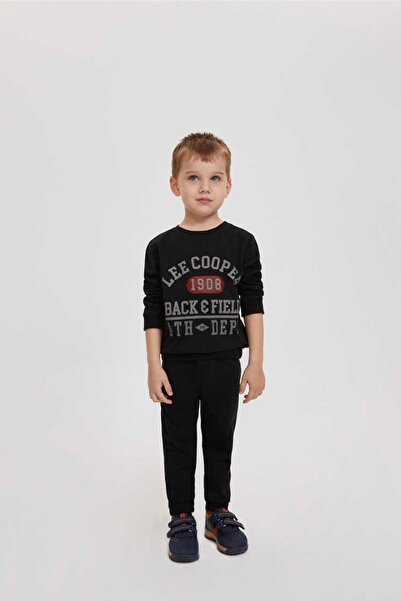 Lee Cooper Erkek Çocuk Flynn O Yaka Sweatshirt Siyah 201 LCB 241004