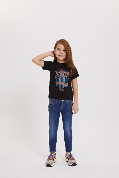 Lee Cooper تيشيرت لونا للبنات أسود 202 LCG242004