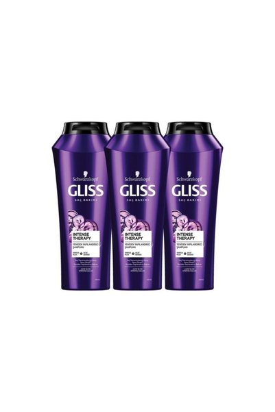 Gliss شامبو شوارزكوف للعلاج المكثف لإعادة التركيب، 500 مل، 3 عبوات