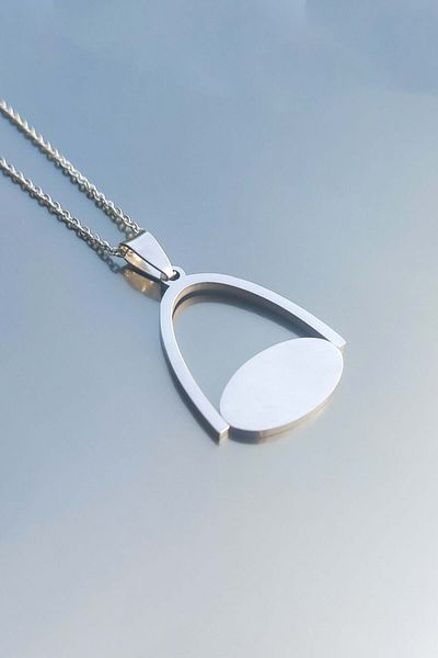 The Collection Oval Model Stainless Steel Women's Necklace