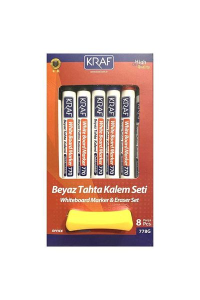 KRAF Σετ μαρκαδόρου και γόμας 8 τεμαχίων