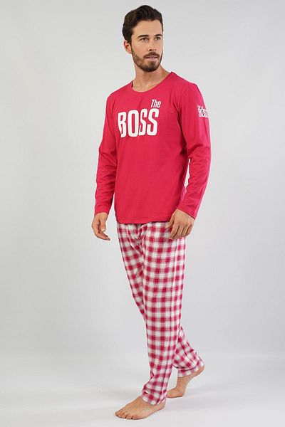 Espuar Ανδρικό σετ πιτζάμες The Boss Written Combed Cotton