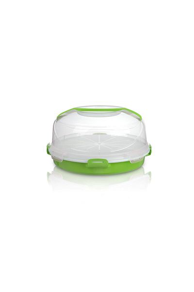 Melkan Home Cake Jar with Chamber & Cake Jar with 7 Liter + 2.5 Liter Chamber Milenyum Green