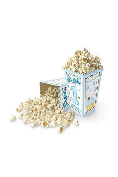 Doğumgünü Marketim 1 Year Old Blue 8-Piece Corn Box