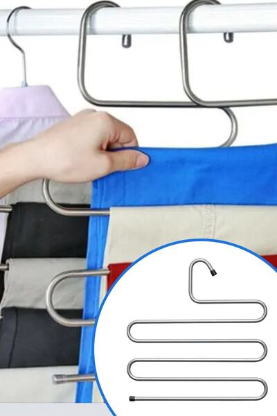 Pural Umeraș metalic pentru pantaloni și eșarfe cu 5 straturi