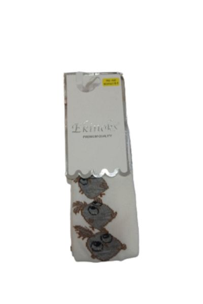 Ekinoks Girl's Ecru Scented Bird on the Branch Pantyhose 0-6 Years