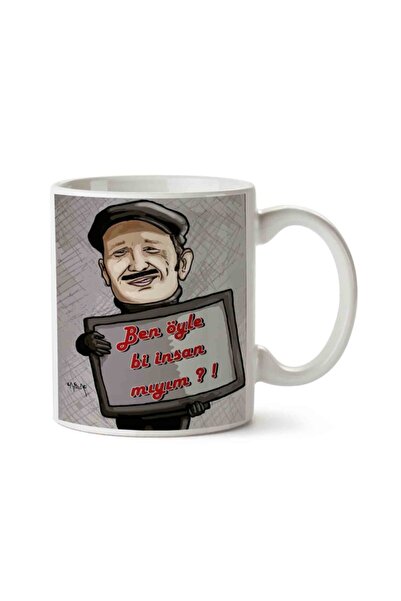 ART HEDİYE كوب مطبوع على الجانبين من Leyla وMecnun Yavuz، هل أنا إنسان؟
