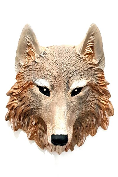 Genel Markalar Kurt Başı Biblo Obje Dekoratif Duvar Süsü Heykel Hediyelik Ürün