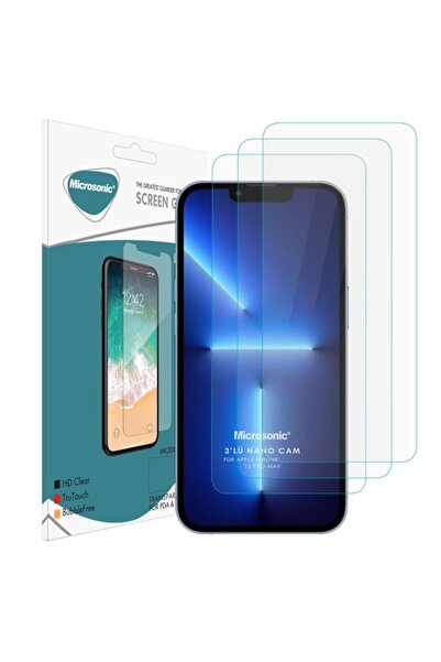 Microsonic Apple Iphone 13 Pro Max Ile Uyumlu Screen Protector Nano Glass Cam...