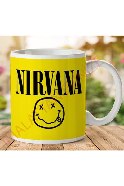 ART HEDİYE كوب نيرفانا مطبوع على الجانبين