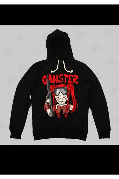 Built By Crazy Унисекс суитшърт Ganster Anime, голям размер
