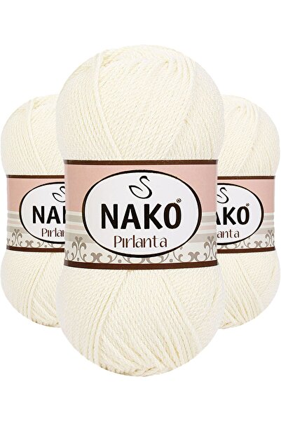 NAKO Pırlanta Amigurumi Fir de lână pentru tricotat manual, crem închis 6730