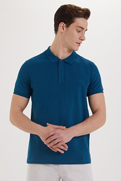 Lee Cooper Ανδρικό Twins T-Shirt Pike Polo με λαιμόκοψη Petrol 202 LCM242042