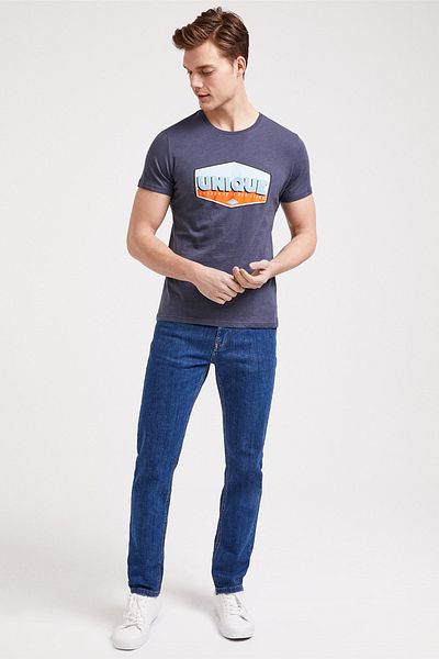Lee Cooper Men's Unique O Neck T-Shirt Anthracite 202 LCM242025